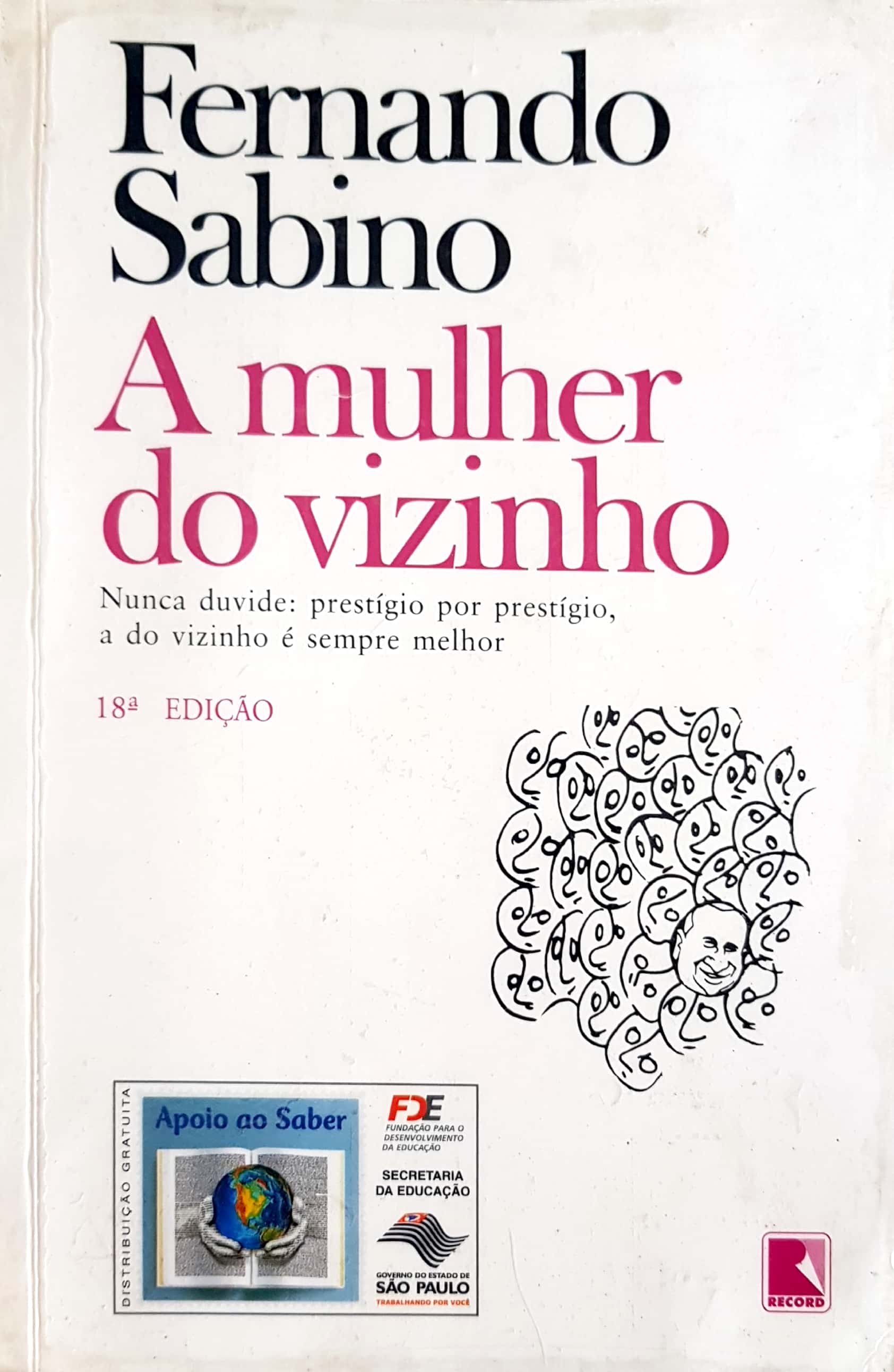 livro, Fernando Sabino, A mulher do vizinho, Editora Record