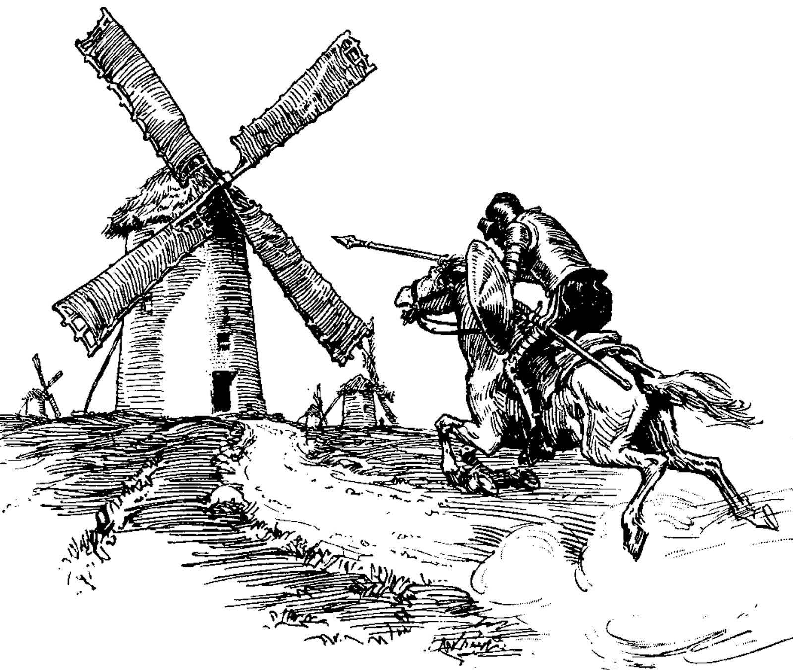 Dom Quixote, moinhos de vento, fingimento, inimigo imaginário,