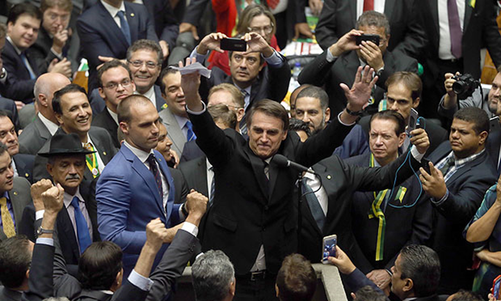 Jair Bolsonaro, Eduardo Bolsonaro, Câmara dos Deputados, Alan Marques, Folhapress