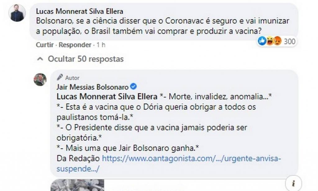 vacina obrigatória, Jair Bolsonaro, 